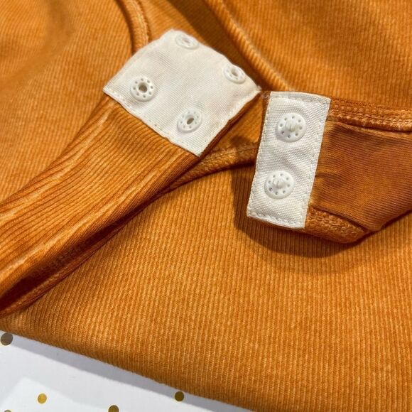 ALL Saints Bodysuit in burnt orange tangerine dyed color Size 6 Brat Summer NWT - Picture 4 of 11